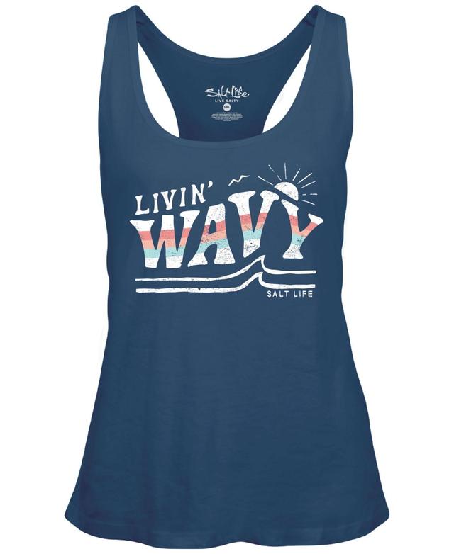 Salt Life Womens In The Curl Cotton Racerback Tank Top Product Image