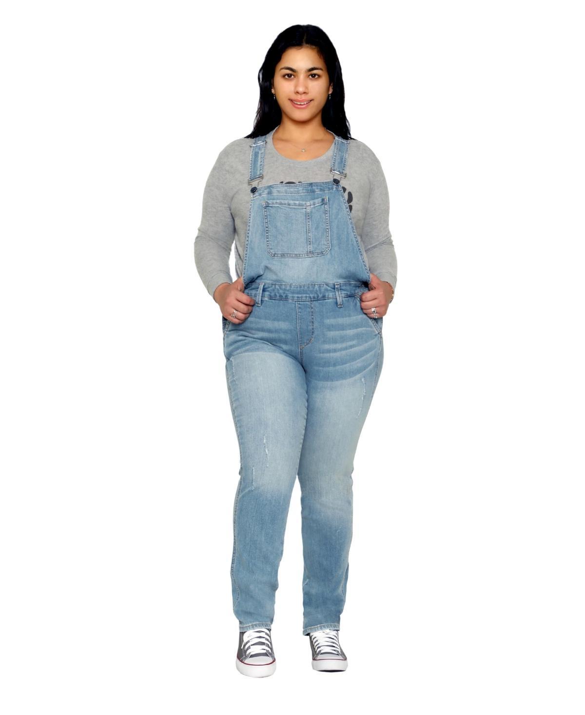 Womens Naomi Straight-Leg Denim Overalls Product Image