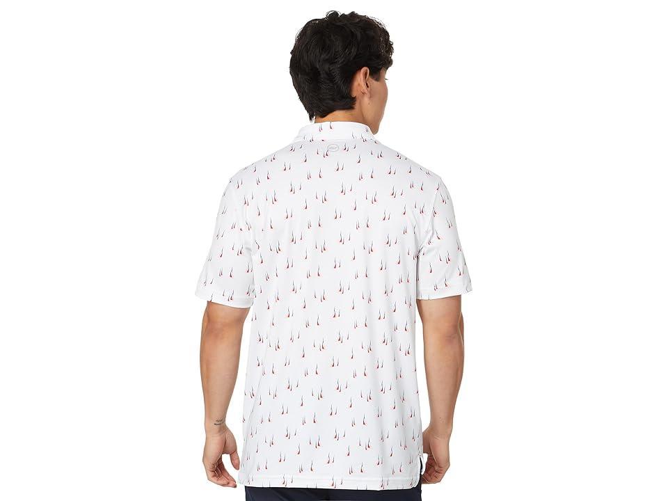 Vineyard Vines Printed Sankaty Polo (Summer Sailing/Racing Red) Men's Clothing Product Image