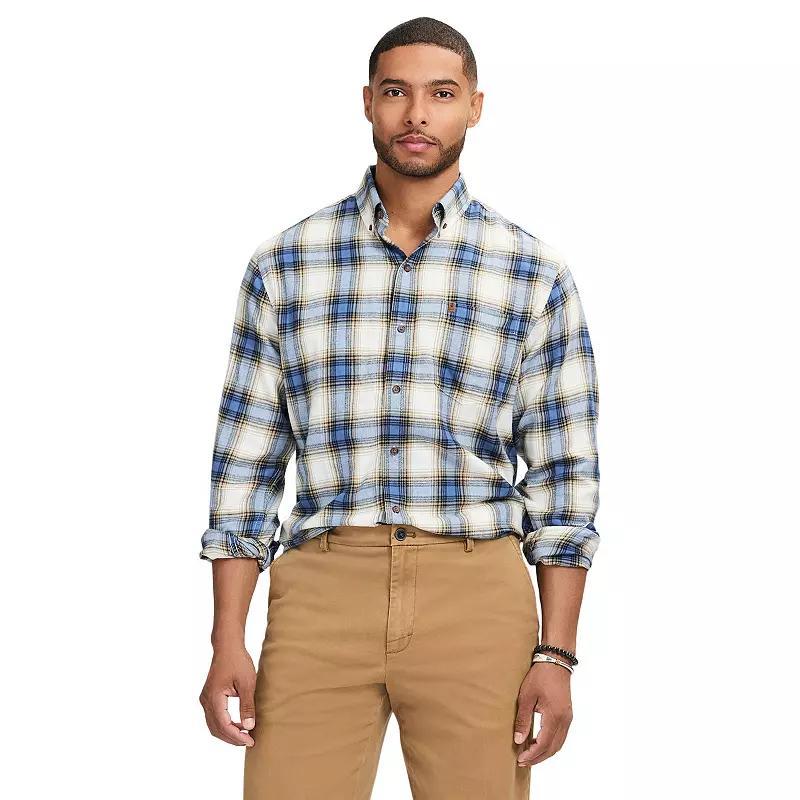 Mens IZOD Stratton Flannel Long Sleeve Button Down Shirt Product Image