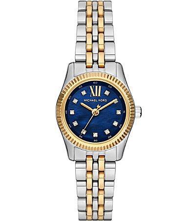 Michael Kors Womens Lexington Three Hand Two Tone Stainless Steel Watch Product Image