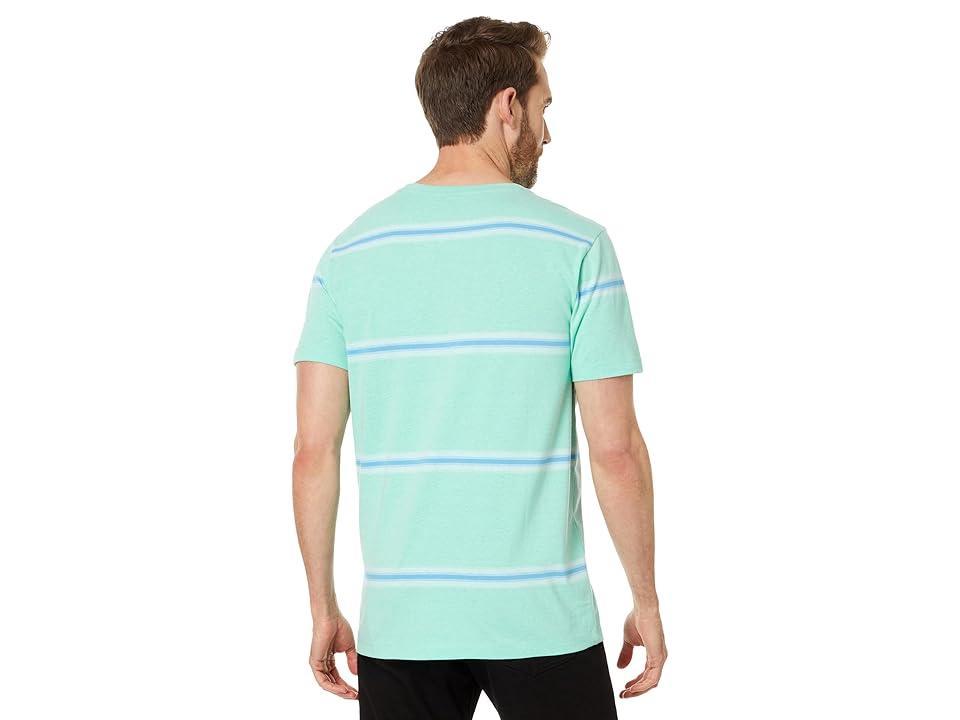 U.S. POLO ASSN. Short Sleeve Ombre Stripe Yarn Dye Jersey Tee Shirt (Jade Heather) Men's T Shirt Product Image