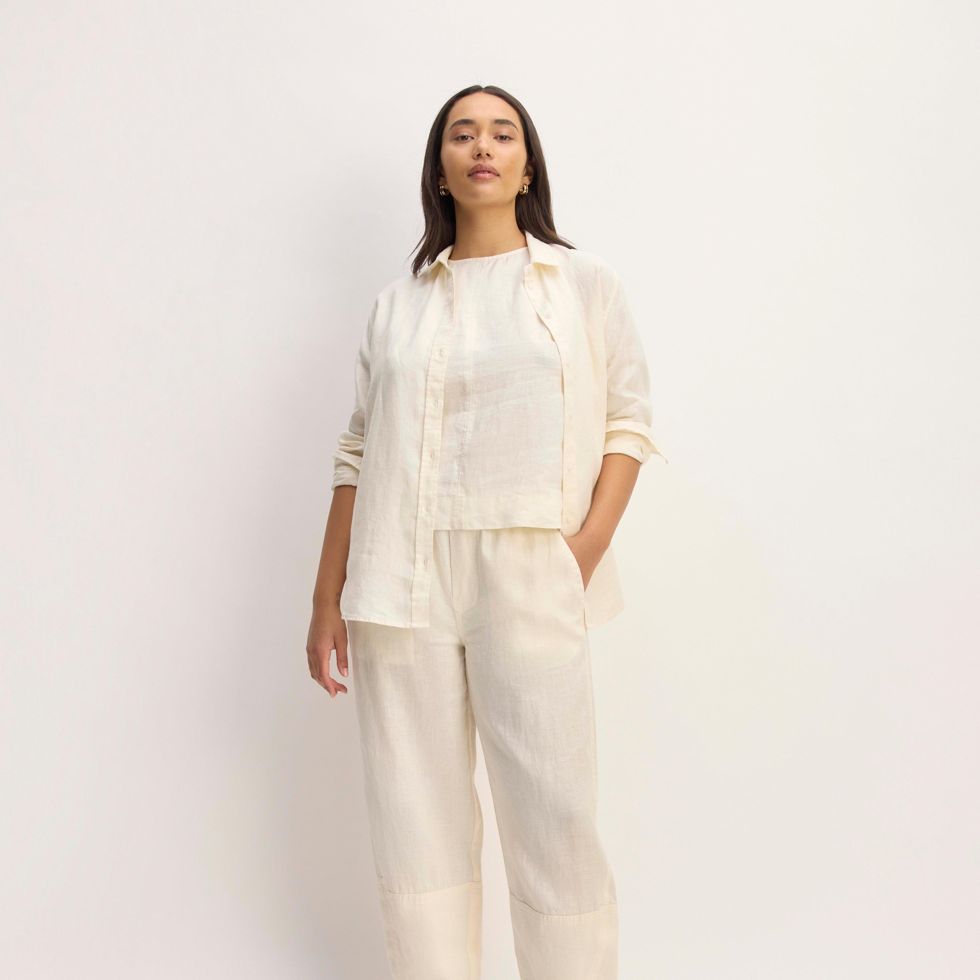 The Linen Pull-On Barrel Pant product image