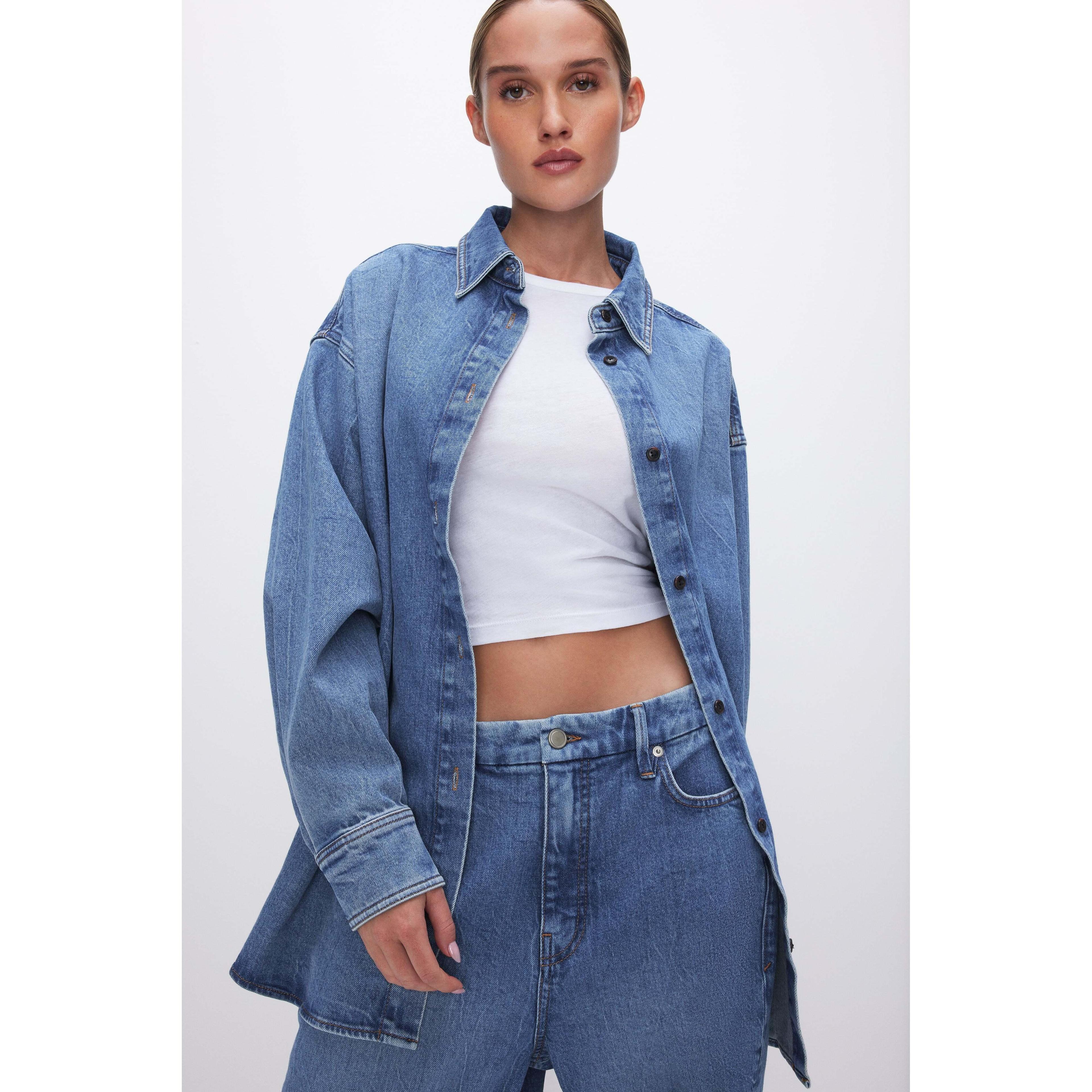 Womens Denim Oversized Shirt Product Image