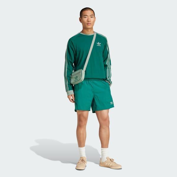 adidas Adicolor Classics 3-Stripes Long Sleeve Tee Collegiate Green 2XL Mens Product Image