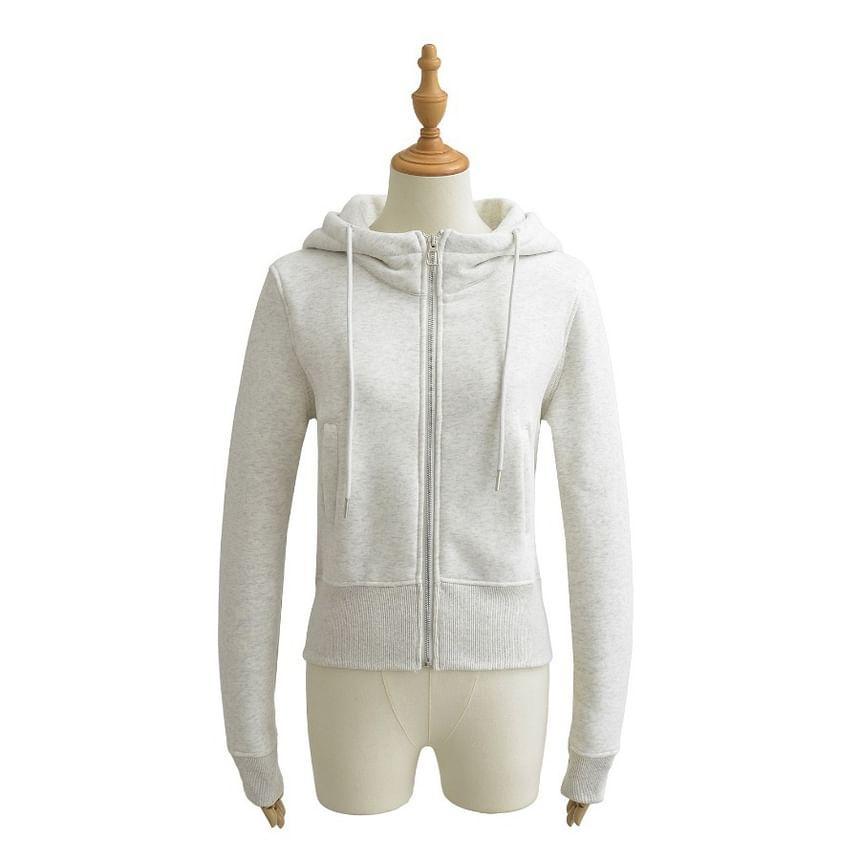 Drawstring Zip Hoodie Product Image