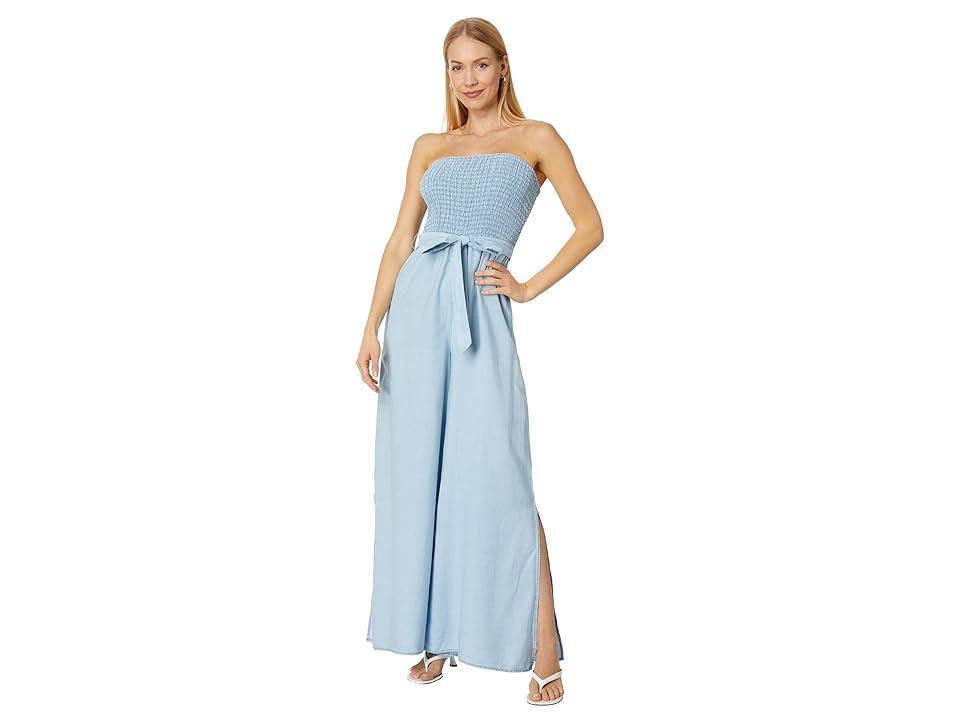 Vince Camuto Smocked Bodice Jumpsuit (Arctic Surf) Women's Jumpsuit & Rompers One Piece Product Image