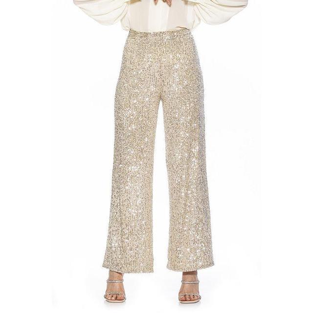 Womens ALEXIA ADMOR Wide-Leg Sequin Pants Product Image