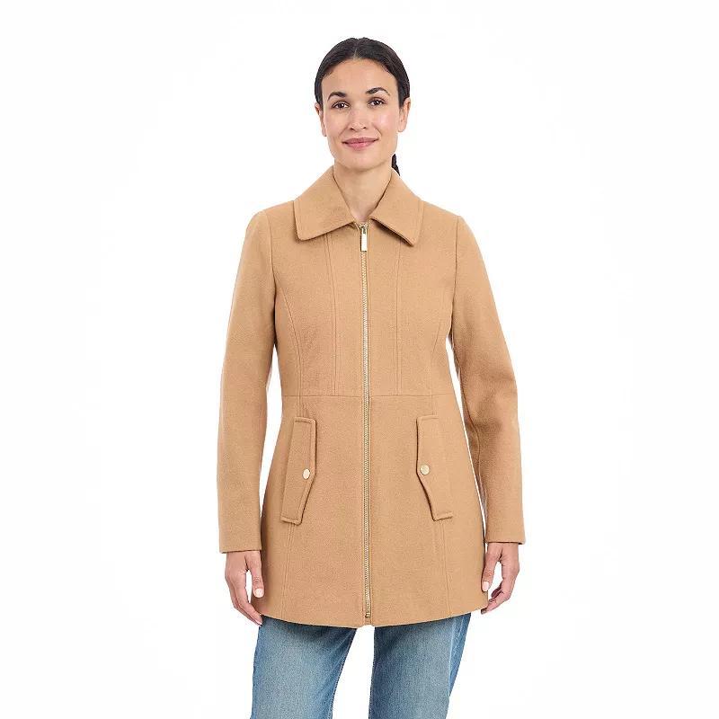 Womens London Fog Zip Front Wool Coat Product Image