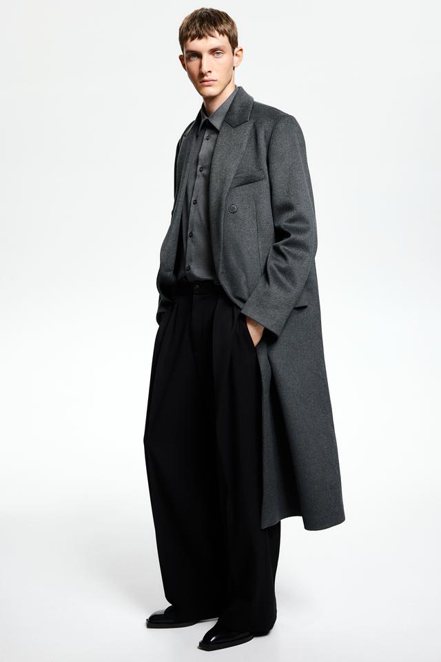 Double-Breasted Wool-Blend Coat Product Image