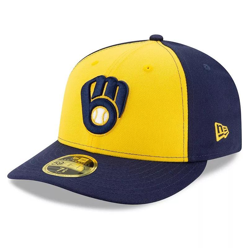 Mens Navy Milwaukee Brewers Alternate 2020 Authentic Collection On-Field Low Profile Fitted Hat - Navy Product Image