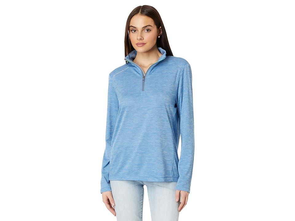 Vineyard Vines Sankaty Quarter-Zip (Coastline) Women's Short Sleeve Knit Product Image