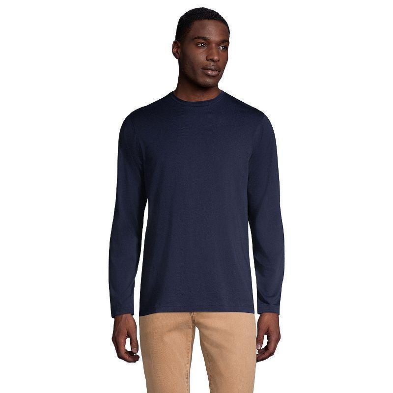 Lands End Mens Big & Tall Long Sleeve Supima Tee Product Image