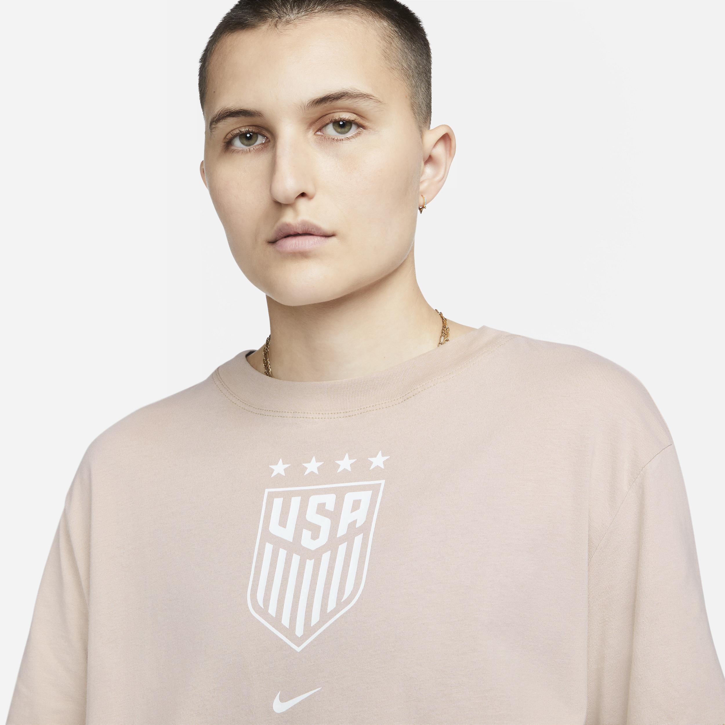 Womens Nike Tan Uswnt Crest T-shirt Product Image