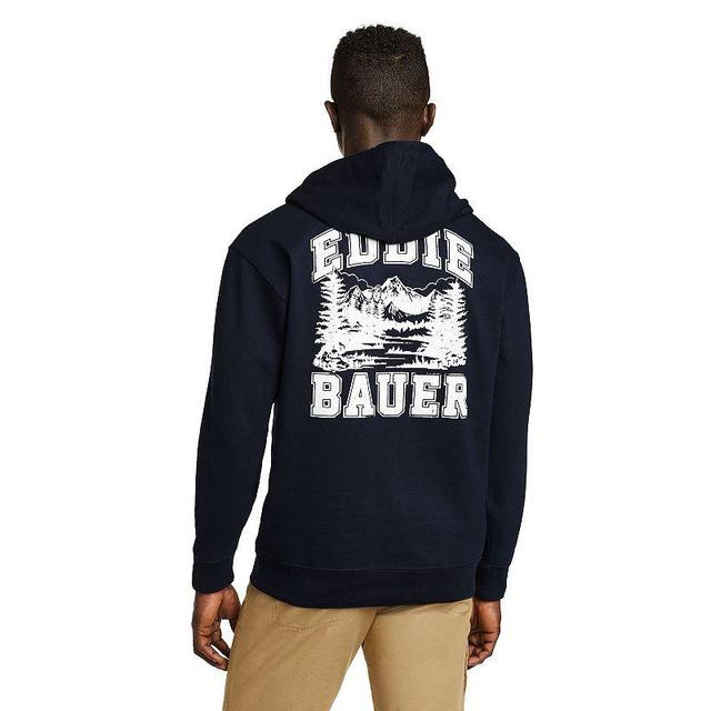 Mens Eddie Bauer Camp Fleece Graphic Hoodie Blue Product Image