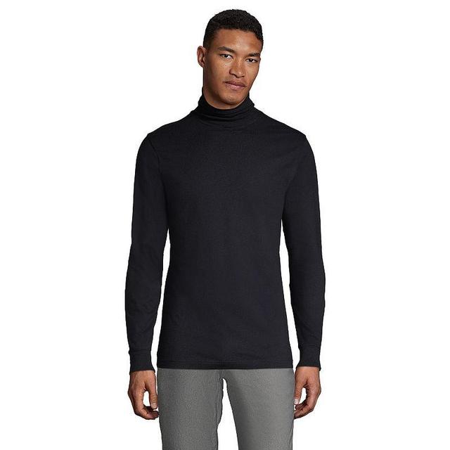 Big & Tall Lands End Super-T Classic-Fit Turtleneck, Mens Radiant Blue Product Image