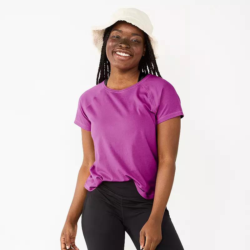 Womens Tek Gear Core Raglan Tee Purple Product Image