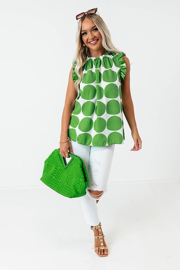 Brunch And Go Shift Top In Kelly Green Product Image