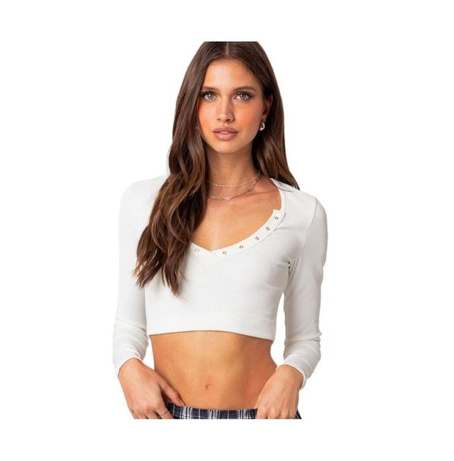 Womens Milady ribbed crop top Product Image