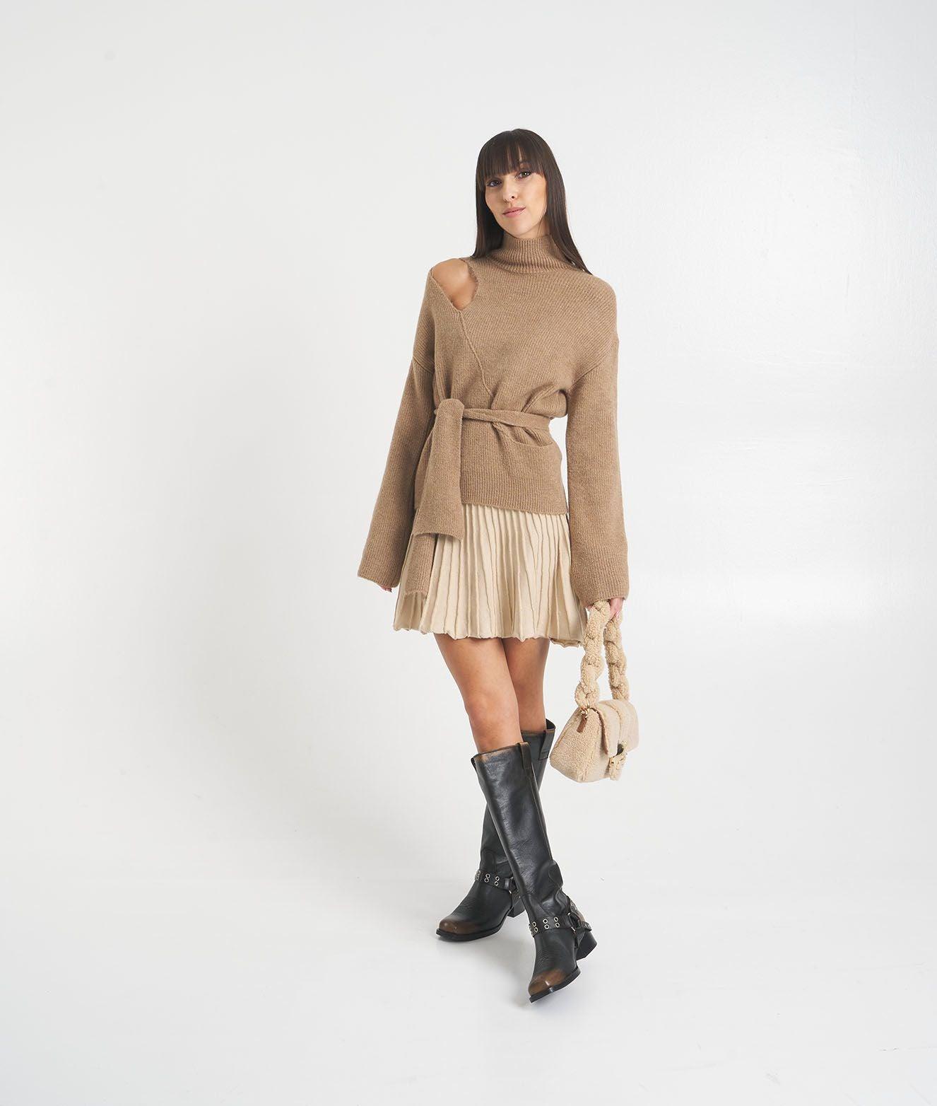 Flared mini skirt in knit 'Vanisè' Product Image