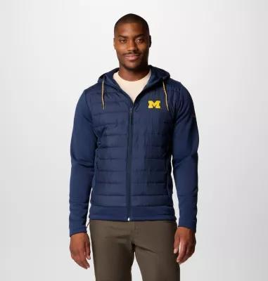 Columbia Men's Collegiate Out-Shield Hybrid Hoodie - Michigan- Product Image