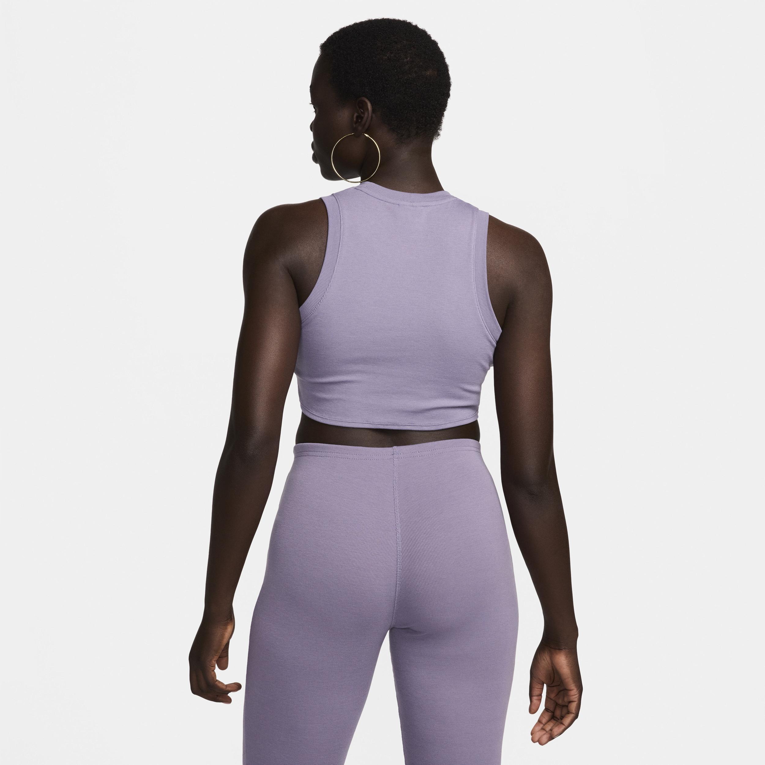 Women's Nike Sportswear Chill Knit Tight Cropped Mini-Rib Tank Top Product Image