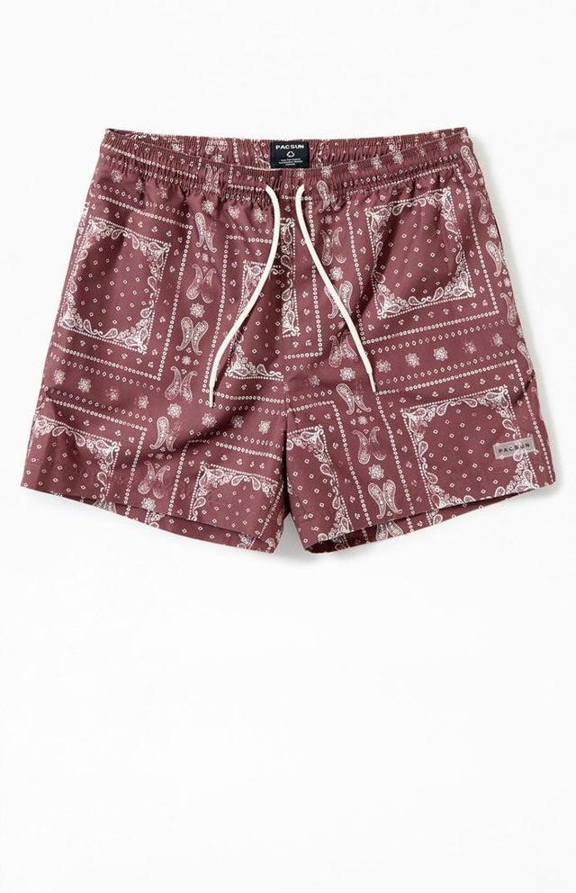 Men's Recycled Bandana Block 4.5" Swim Trunks Product Image