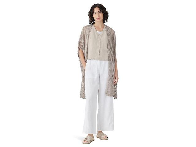 Eileen Fisher Sleeveless Cardigan (Natural) Women's Sweater Product Image