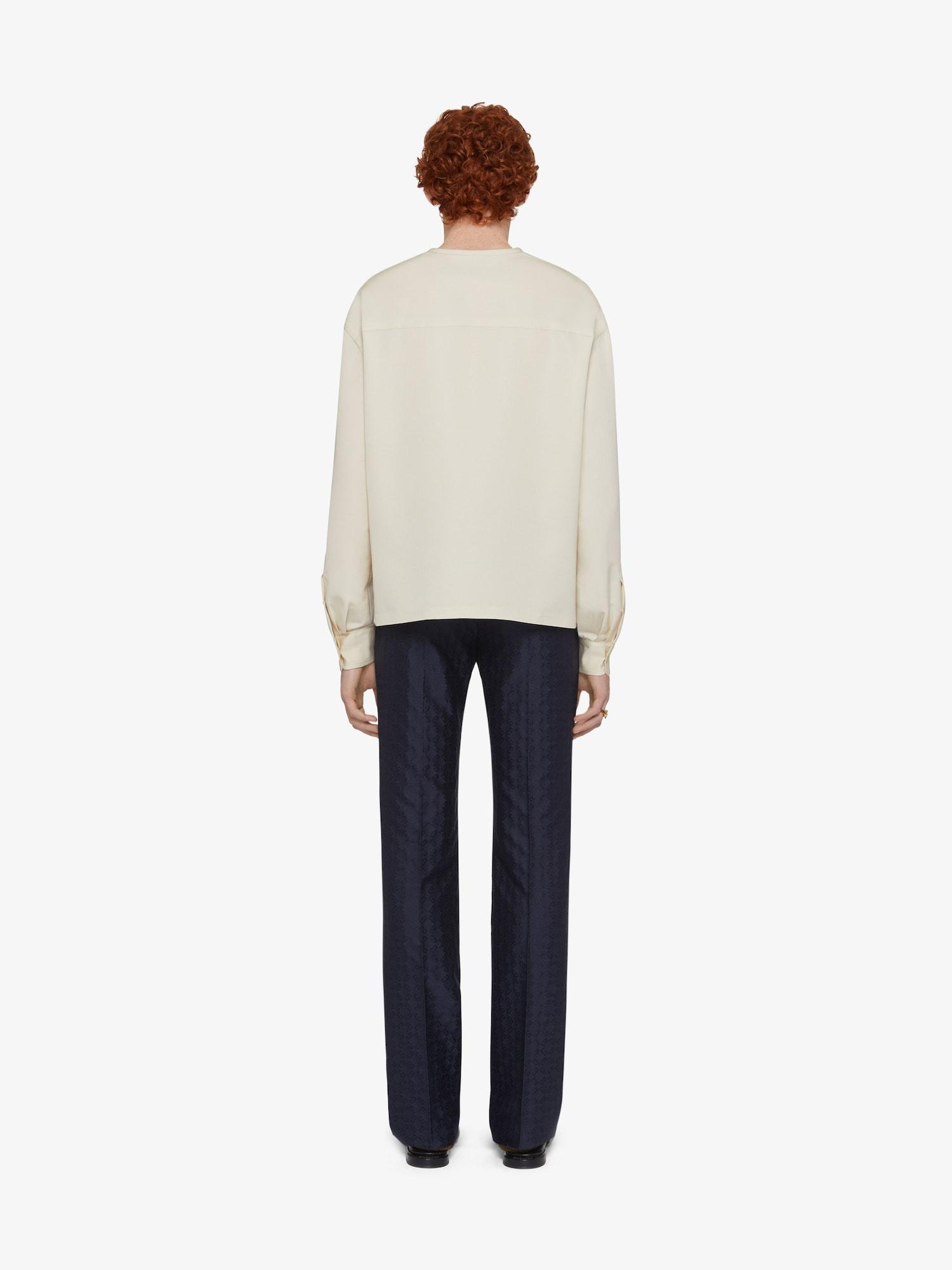 Blouse in wool with GIVENCHY gros grain Product Image