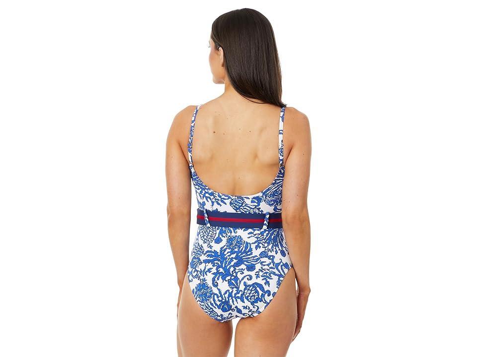 Lilly Pulitzer Vevina One Piece (Deeper Coconut Ride with Me) Women's Swimsuits One Piece Product Image