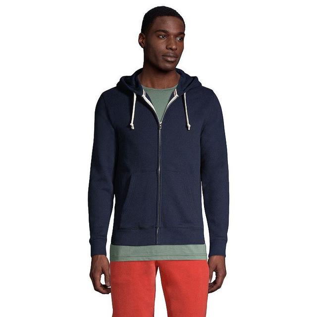 Big & Tall Lands End Serious Sweats Full-Zip Hoodie, Mens Radiant Blue Product Image