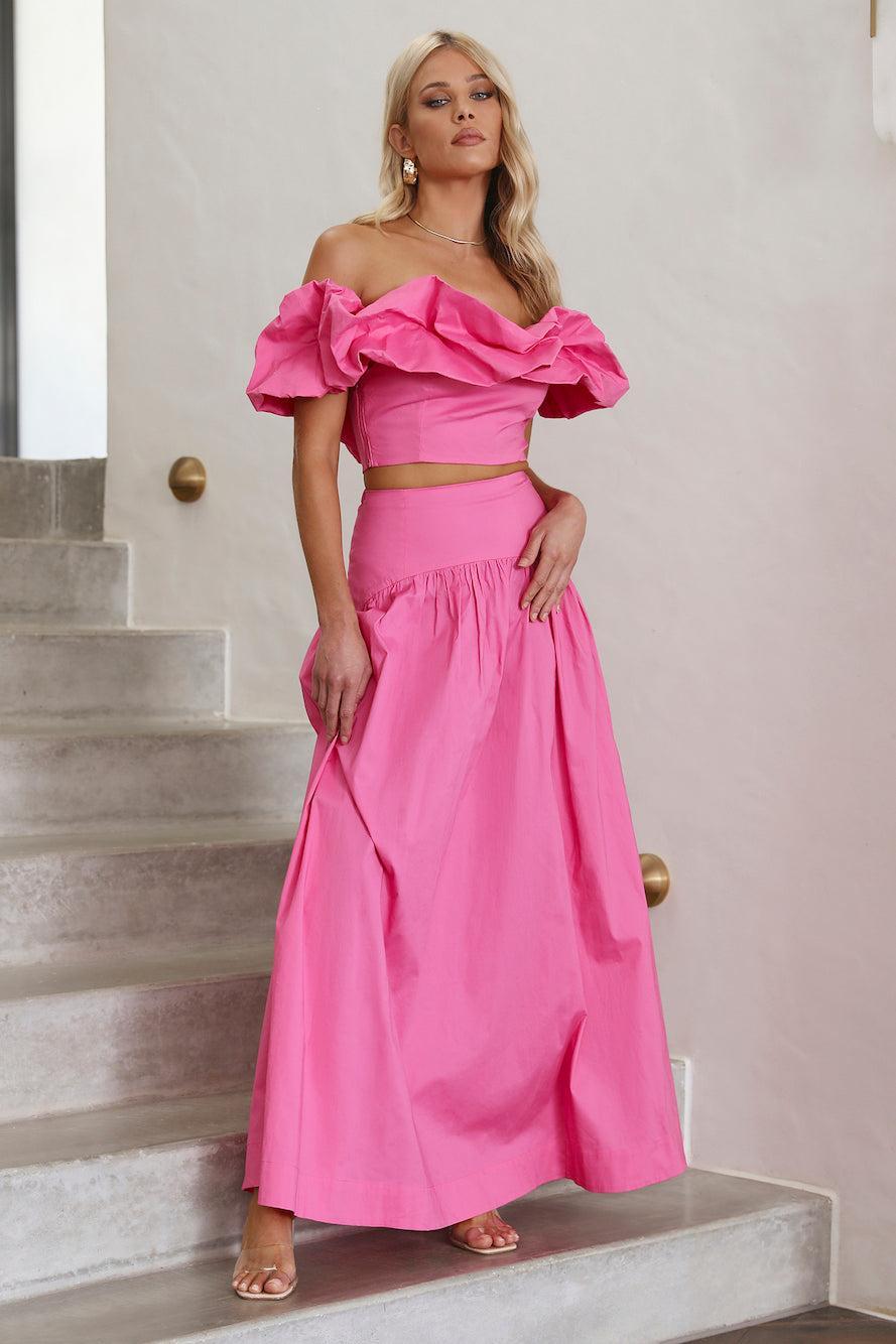 SEVEN WONDERS Savannah Maxi Skirt Pink Product Image