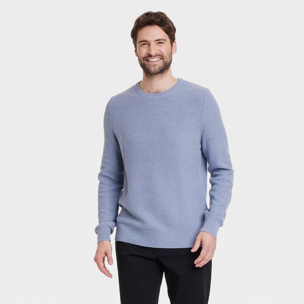 Mens Crewneck Pullover Sweater - Goodfellow & Co Blue XL Product Image