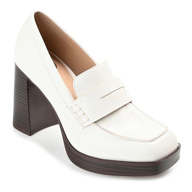 Journee Collection Ezzey Womens Heeled Loafers Product Image