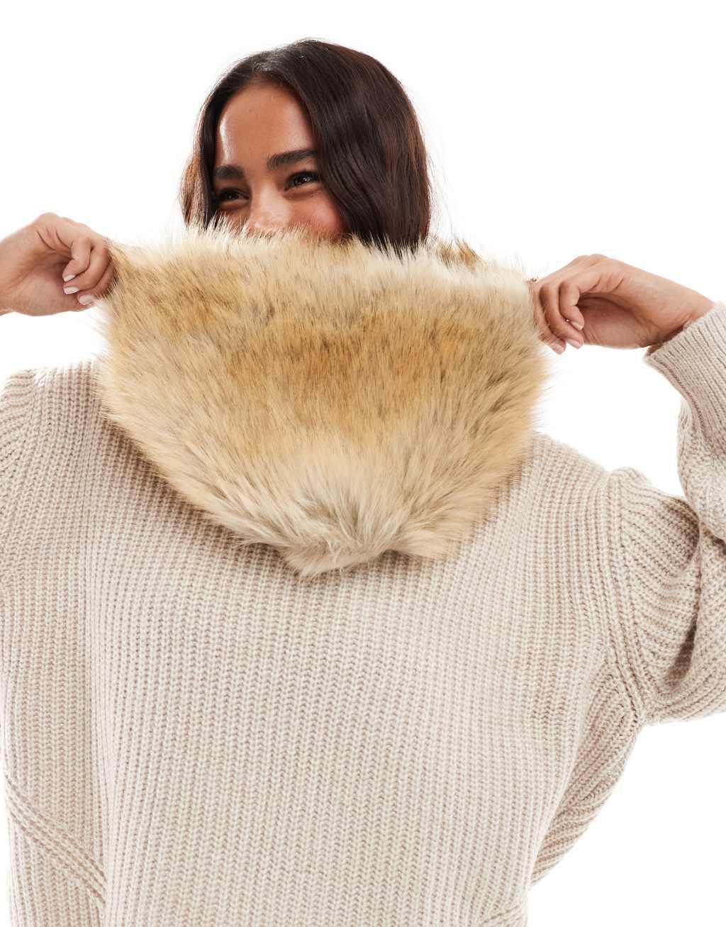 ASOS DESIGN snood in faux fur Product Image