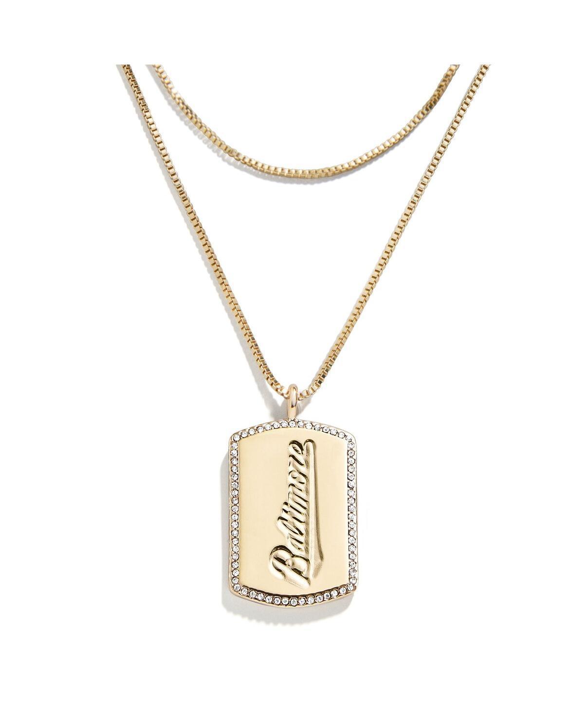 Womens Wear by Erin Andrews x BaubleBar Baltimore Orioles Dog Tag Necklace Product Image