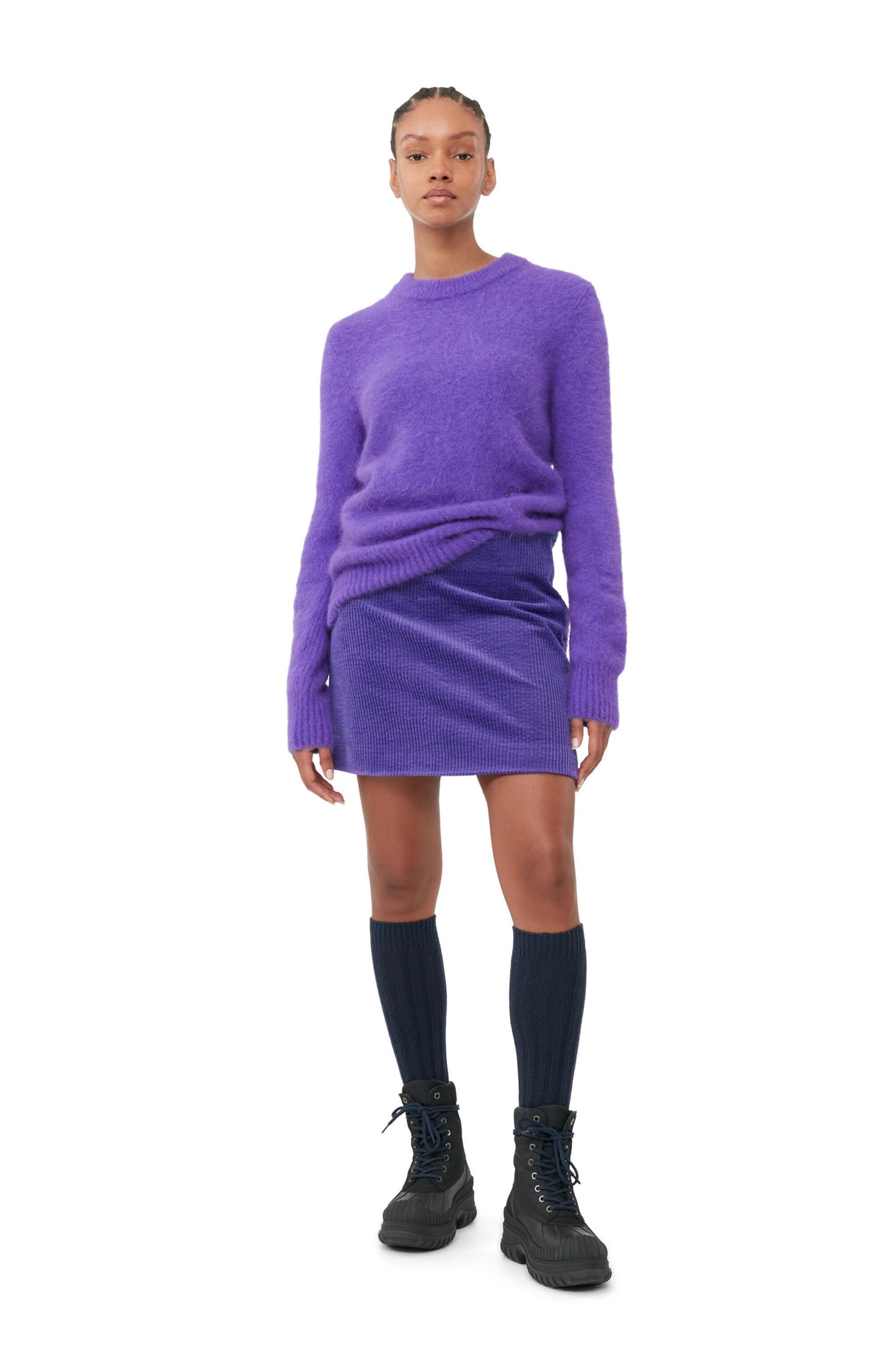 Purple Corduroy Mini Skirt product image