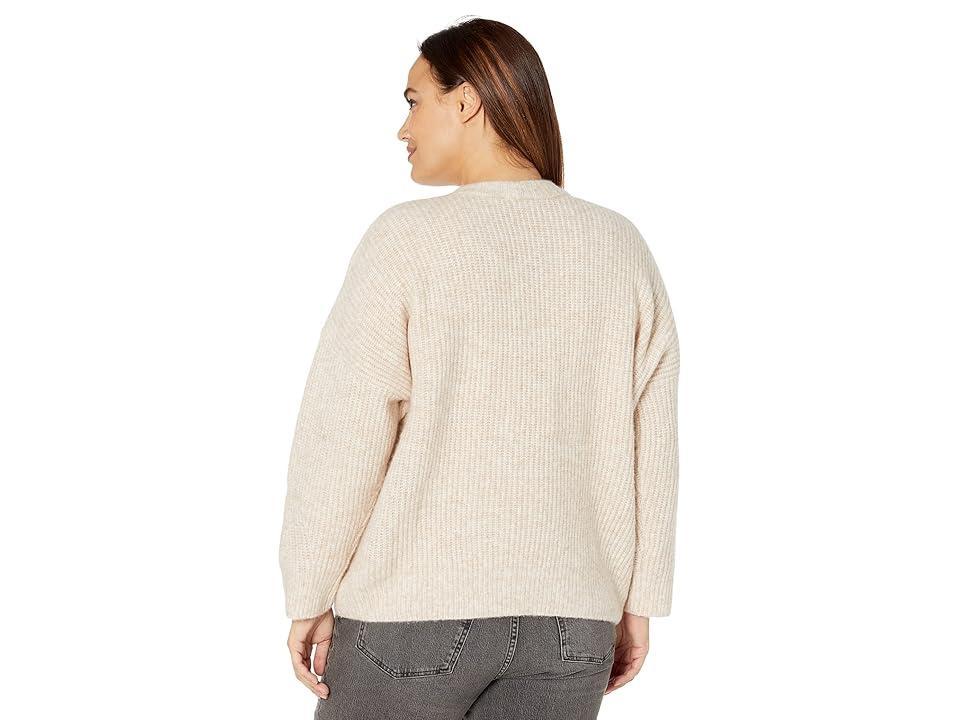 Madewell Plus Size JP Fashioning Crew Solid (Heather Chalk) Women's Clothing Product Image