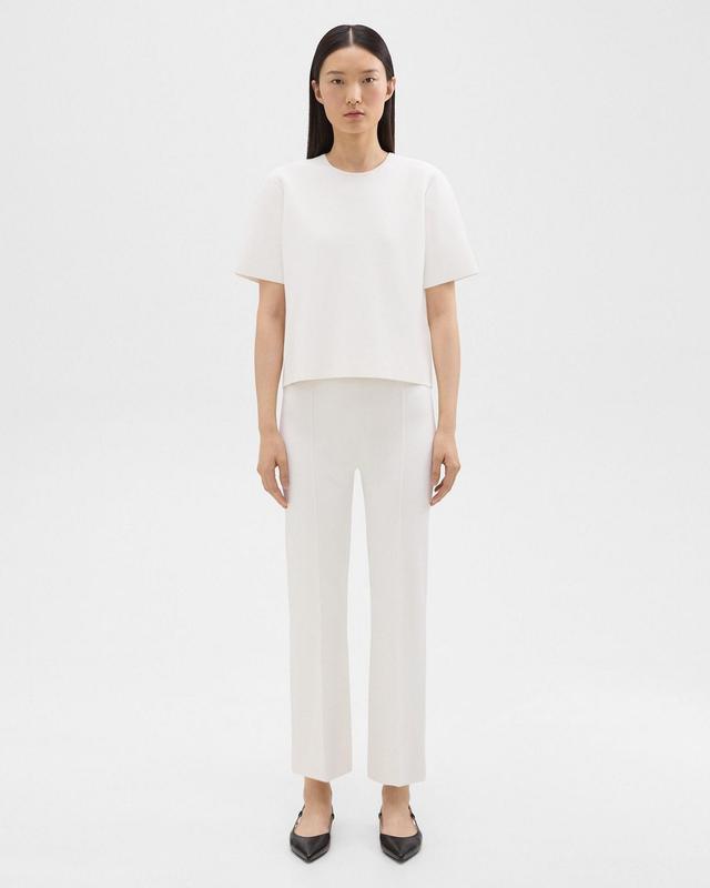 Cropped Flare Pant in Crepe Knit Product Image