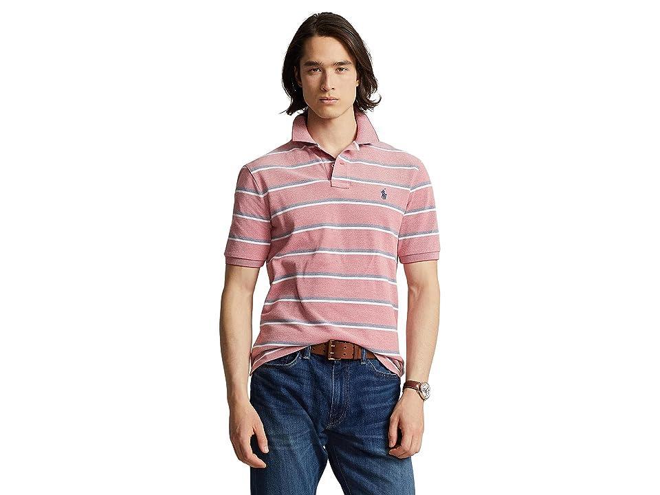 Polo Ralph Lauren Classic-Fit Stripe Mesh Oxford Short Sleeve Polo Shirt Product Image