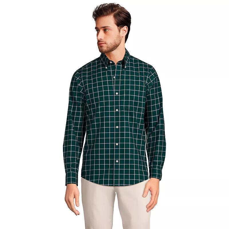 Mens Lands End Tailored Fit No Iron Twill Long Sleeve Shirt Product Image