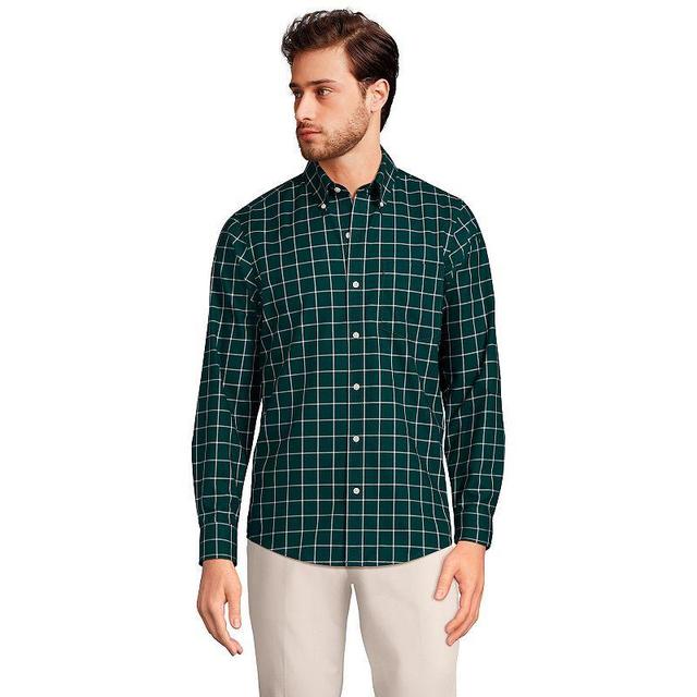 Mens Lands End Traditional-Fit No-Iron Twill Button-Down Shirt Product Image