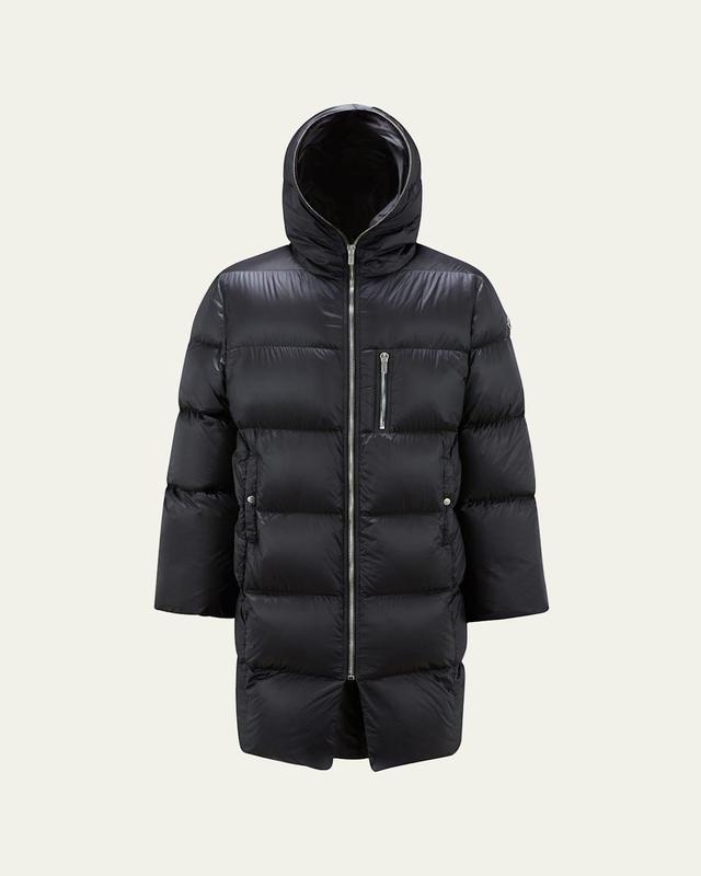 Mens Rick Owens x Moncler Gimp Hooded Down Coat Product Image