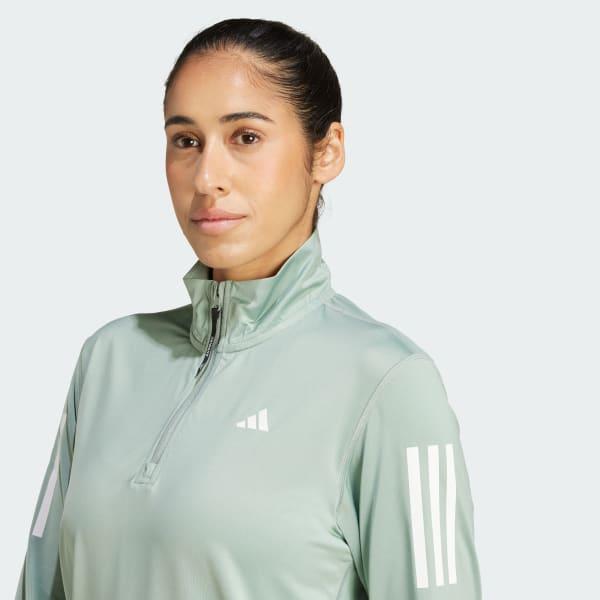 adidas Own the Run Half-Zip Jacket Warm Clay L Womens Product Image