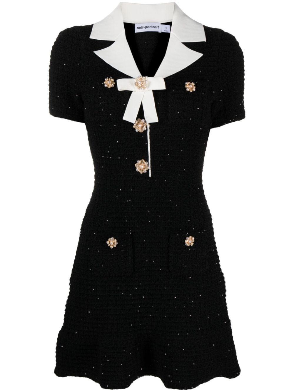 embellished bouclé minidress product image