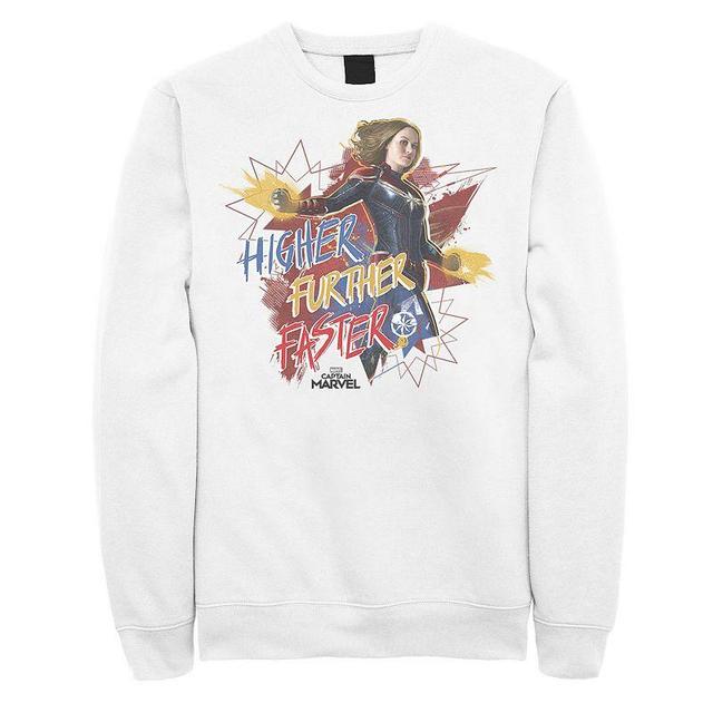 Mens Marvel Marvel Captain Marvel Movie Vintage Colors Powers Graphic Fleece Pullover Product Image