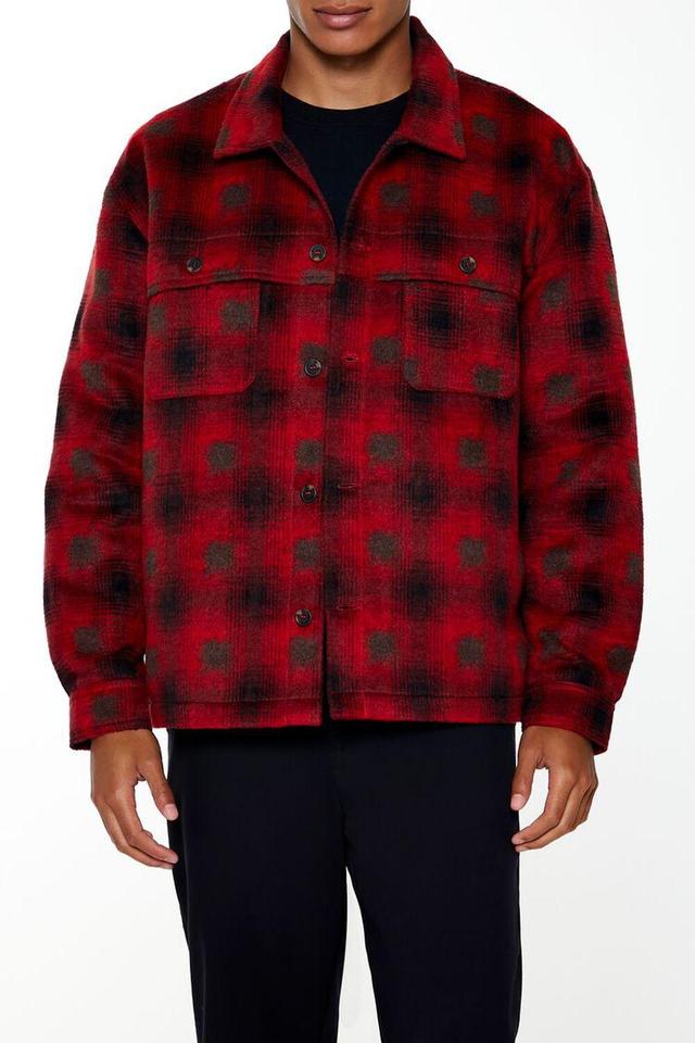 Plaid Drop-Sleeve Shacket | Forever 21 Product Image