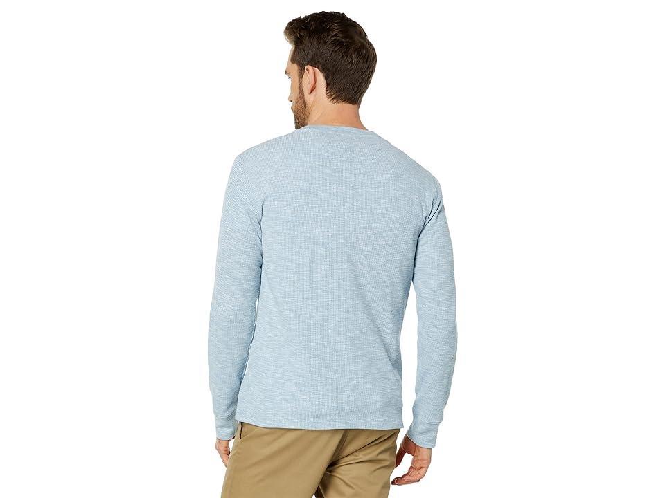 Vince Sun Faded Thermal Long Sleeve Henley (Pacific ) Men's T Shirt Product Image