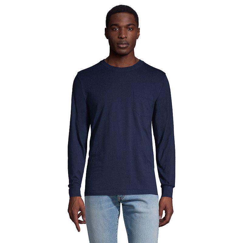 Lands End Big & Tall Super-t Long Sleeve T-Shirt with Pocket Product Image