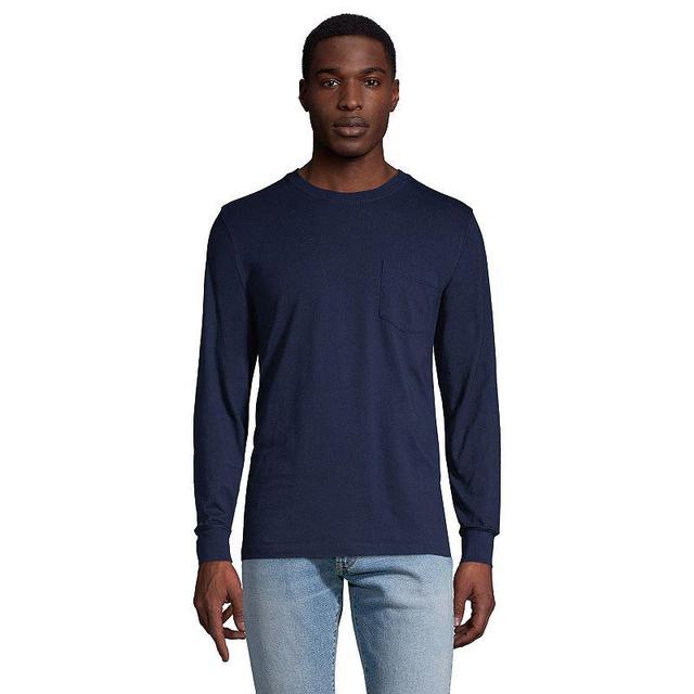 Lands End Big & Tall Super-t Long Sleeve T-Shirt with Pocket Product Image